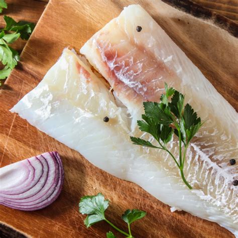 Raw cod .